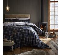 Catherine Lansfield Tartan Check Navy Duvet Cover Set 260x240+50x70x2