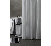 Catherine Lansfield 'Textured Stripe' Shower Curtain in Silver Catherine Lansfield Silver