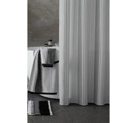 Catherine Lansfield 'Textured Stripe' Shower Curtain in Silver Catherine Lansfield Silver