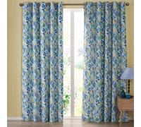 Catherine Lansfield Tilly Floral Blue 66X90" Curtain Pair Fully Lined Ready Made