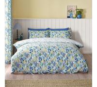 Catherine Lansfield Tilly Floral Duvet Cover Double Quilt Bedding Set Blue Green