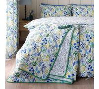 Catherine Lansfield Tilly Floral Fully Reversible 220 x 230 cm Bedspread Blue