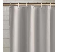 Catherine Lansfield Timeless Stripe 180x180cm Shower Curtain Natural