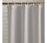 Catherine Lansfield Shower Curtain Timeless Stripe Natural 180 x 180 cm