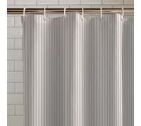 Catherine Lansfield Timeless Stripe 180x180cm Shower Curtain Natural