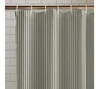 Catherine Lansfield Timeless Stripe Shower Curtain 180 x 180cm 3 Colour Choices