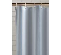 'Timeless Stripe' Shower Curtain Catherine Lansfield Blue 180cm width x 180cm drop