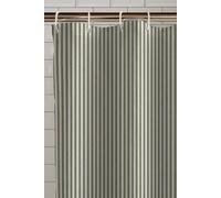 Catherine Lansfield Timeless Stripe 180x180cm Shower Curtain Green
