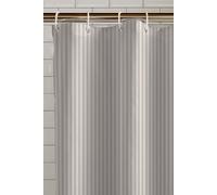 Catherine Lansfield Timeless Stripe 180x180cm Shower Curtain Natural