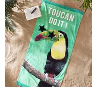Catherine Lansfield Toucan DO IT 76 x 160 Beach Towel (Pair)