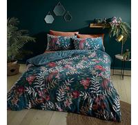 Catherine Lansfield Tropical Floral Birds Duvet Cover Set Green