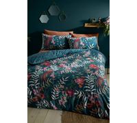 Catherine Lansfield Bedding Tropical Floral Birds Single Duvet Cover Set with Pillowcase Green