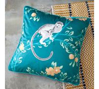 Catherine Lansfield Tropical Monkey Filled Cushion 45cmx45cm Removable Cover
