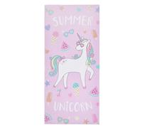 Catherine Lansfield 'Unicorn Summer' Cotton Beach Towel in Pink Catherine Lansfield Pink