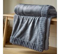 Catherine Lansfield Velvet And Faux Fur Throw 150 x 200cm Or Cushion 55 x 55cm
