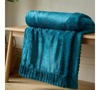 Catherine Lansfield Velvet And Faux Fur Throw 150 x 200cm Or Cushion 55 x 55cm