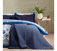 Catherine Lansfield Velvet Pinsonic Bedspread 220x220cm Neutral