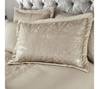 Catherine Lansfield Velvet Sparkle Sequin Embellished Pillowshams, Champagne, Pair