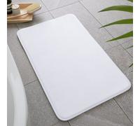Catherine Lansfield White Memory Foam Bath Mat - 50x80cm