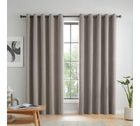 Catherine Lansfield Wilson Blackout Thermal 117x137cm Curtains Two Panels Grey