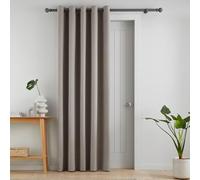 Catherine Lansfield Wilson Blackout Thermal 117x213cm Door Panel Grey