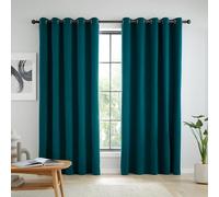 Catherine Lansfield Wilson Blackout Thermal 168x137cm Curtains Two Panels Green