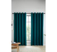 Catherine Lansfield 'Wilson' Blackout Thermal Eyelet Curtains in Green | Size: 168 cm width x 183 cm drop Catherine Lansfield Green 168 cm width x 183 cm drop
