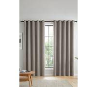 Catherine Lansfield Wilson Blackout Thermal 168x183cm Curtains Two Panels Grey