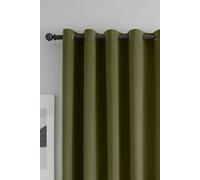 Catherine Lansfield Wilson Velvet Blackout Thermal 66x54 Inch Eyelet Curtains Two Panels Olive Green