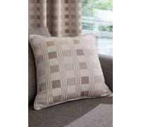 'Wilson Check' Cushion Catherine Lansfield Natural 45cm x 45cm
