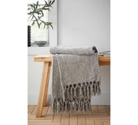 Catherine Lansfield 'Wilson Plain Chenille' Blanket Throw in Grey | Size: 130 cm x 170 cm Catherine Lansfield Grey 130 cm x 170 cm