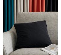 Catherine Lansfield 'Wilson Velvet' Cushion in Black | Size: 45 cm x 45 cm Catherine Lansfield Black 45 cm x 45 cm