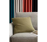 Catherine Lansfield Wilson Velvet 45x45cm Cushion Olive Green