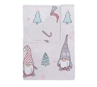 Catherine Lansfield Winter Cosy Christmas Festive Gnomes Duvet Cover Bed SetPink