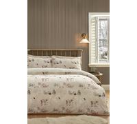 Catherine Lansfield 'winter Friends' Sherpa Duvet Cover Set In Natural Natural King