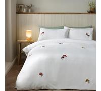 Catherine Lansfield Woodland Crochet King Duvet Cover Set White