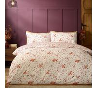 Catherine Lansfield Woodland Fox So Soft Reversible Single Duvet Cover Set with Pillowcase Natural