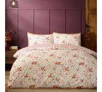 Catherine Lansfield Woodland Fox So Soft Reversible Single Duvet Cover Set With Pillowcase Natural