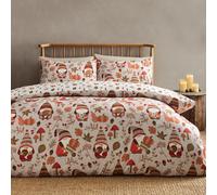 Catherine Lansfield Woodland Gonks So Soft Reversible King Duvet Cover Set with Pillowcases Natural