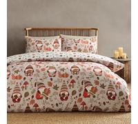 Catherine Lansfield Woodland Gonks So Soft Reversible King Duvet Cover Set with Pillowcases Natural