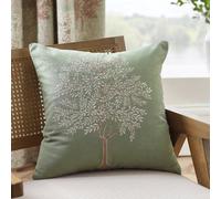 Catherine Lansfield Woodland Trees Embroidered 45X45Cm Cushion Green
