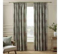 Catherine Lansfield Woodland Trees Lined Pencil Pleat Curtains Green - Green - 46x54 Inch