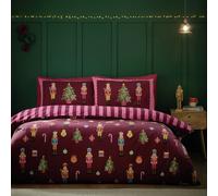 Catherine Lansfield Xmas Nutcracker Plum Bedding Set- Double
