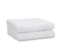 Catherine Lansfield Zero Twist Cotton 90x140cm Bath Sheet Pair White