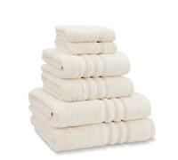 Catherine Lansfield Towel Set Zero Twist Cotton 6-Piece Cream