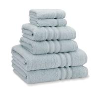 Catherine Lansfield Bathroom Zero Twist 500 Gsm Soft & Absorbent Cotton 6 Piece Towel Set Duck Egg Blue