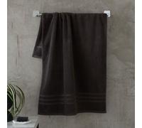 Catherine Lansfield Bath Sheet Pair Zero Twist Cotton Charcoal 100x140cm