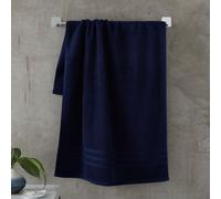 Catherine Lansfield Bath Sheet Pair 'Zero Twist' Cotton 90x140 cm Navy