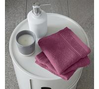 Catherine Lansfield Zero Twist Cotton 30x30cm Face Cloth Pair Raspberry