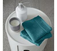 Catherine Lansfield Zero Twist Cotton 30x30cm Face Cloth Pair Teal Green